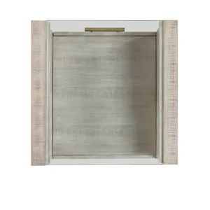 Garland Glass Top End Table, Blonde Finish