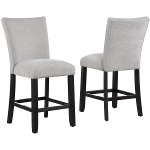 Artemis Gray Chenille Counter Chair