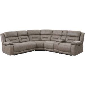 Aria 3-Piece Dual-Power Reclining Sectional, Desert Sand