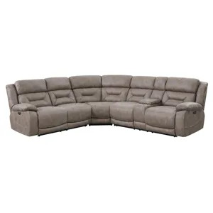 Aria 3-Piece Dual-Power Reclining Sectional, Desert Sand