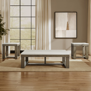 Calla White 3-Piece Marble Occasional Set