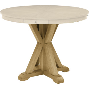 Rylie Trestle Counter Table Base, Natural Finish