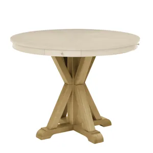 Rylie Trestle Counter Table Base, Natural Finish