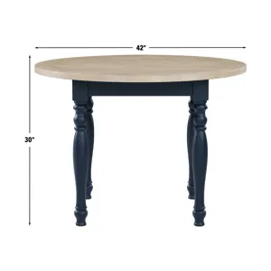 Darcy 5-Piece Dining Set, Blue Finish