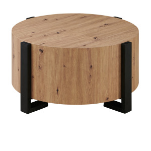 Darcie Faux Wood Round Cocktail Table