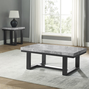 Lucca(Artemis 3pk Gray Marble Top Occa Occasional Table Set