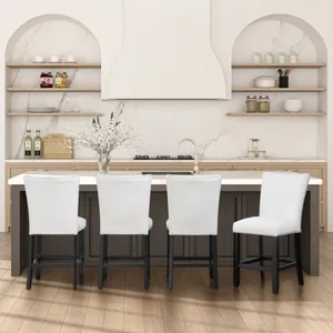 Artemis White Pu Counter Chair