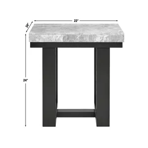 Lucca(Artemis Gray Marble Top End Tabl
