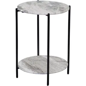 Coleen Sanwar Green Marble Round End Table