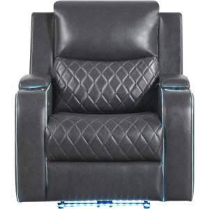 Luna Charcoal Power Recliner