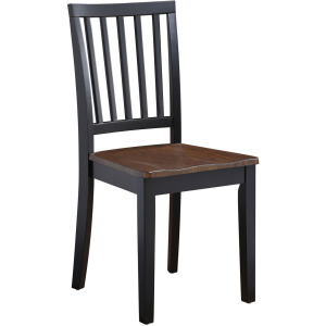 Joplin Solid Wood Farmhouse Chair, Walnut and Ebony Finish