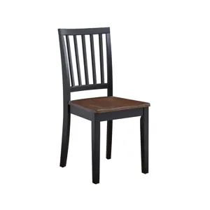 Joplin Solid Wood Farmhouse Chair, Walnut and Ebony Finish