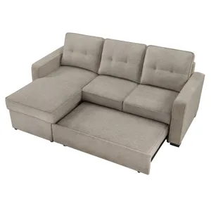 Noah Flippable, Convertible Storage Sleeper Chofa, Tan