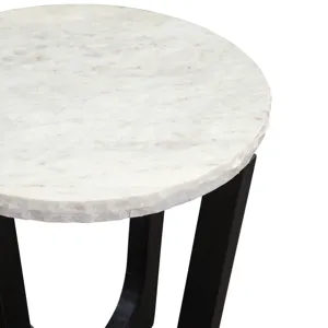 Chrissy White Marble Top End Table