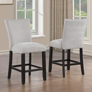 Artemis Gray Chenille Counter Chair