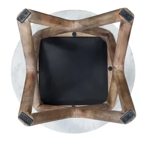 Wyman Banswara White Marble Top End Table