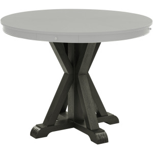 Rylie Counter Trestle Table Base, Black Finish
