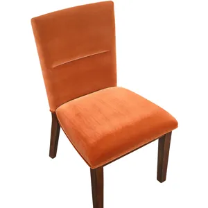 Zen Orange Velvet Side Chair