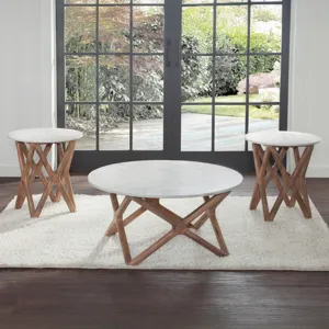 Wyman Banswara White Marble Top Cocktail