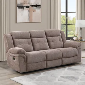 Sydney Brown Manual Recliner Sofa