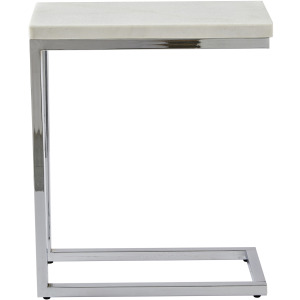 Echo White Marble Top Chairside Table