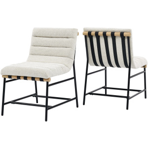 Nicco Beige Polyester 2pcs Dining Chair