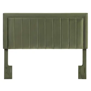Jade Green Channel Back Queen/Full Headb