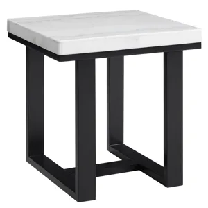 Lucca(Artemis 3pk White Marble Top Occ Occasional Table Set