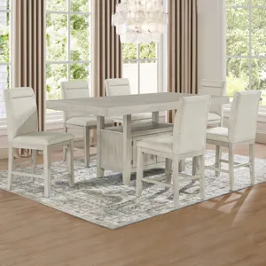 Garland 7pc Counter Dining Set, Greige Finish
