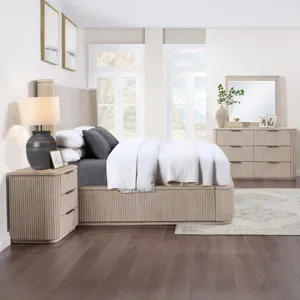 Henry 4-Piece Bedroom, Tan Finish - Queen