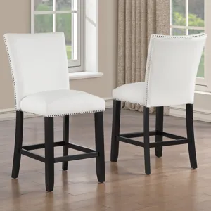 Artemis White Pu Counter Chair