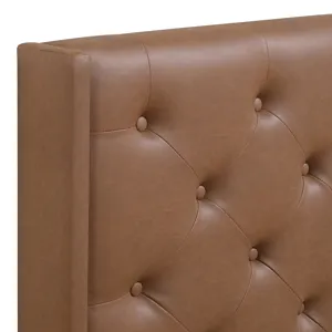 Maria Brown Tufted Pu Queen/Full Headboa