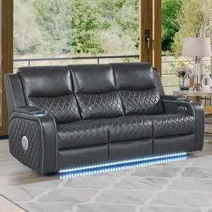 Luna Charcoal Power Sofa