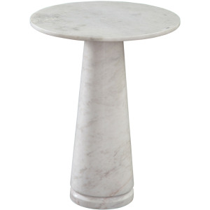 Joni Talita White Marble End Table