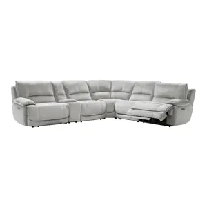 Olson Olsen Silver 6-Piece Power Reclining Sectional