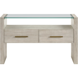Garland Glass Top Sofa Table, Blonde Finish