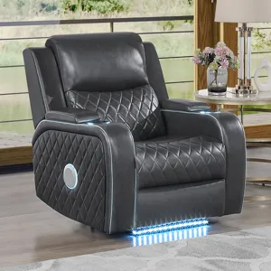 Luna Charcoal Power Recliner