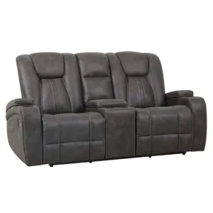 Marlow Charcoal Manual Recliner Loveseat