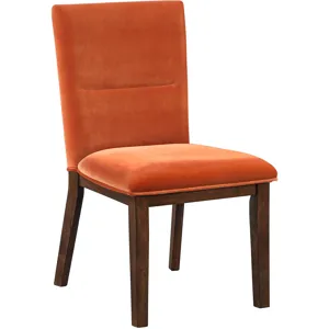 Zen Orange Velvet Side Chair