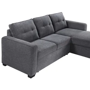 Noah Flippable, Convertible Storage Sleeper Chofa, Gray