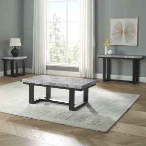 Lucca(Artemis Gray Marble Top Occasion Occasional Table Set