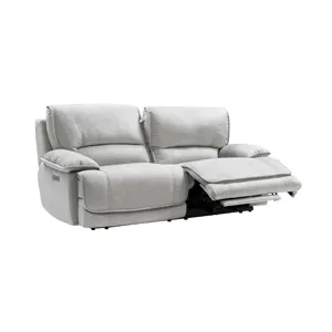 Olsen Silver Power Reclining Loveseat Sectional