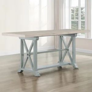 Darcy 7-Piece Counter Dining Set, Green Finish