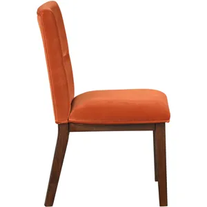 Zen Orange Velvet Side Chair