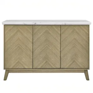 Vida White Marble Top Server