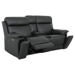 Zenith Black Power Console Loveseat