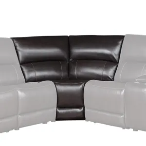 Alexandria Leather Corner Wedge, Charcoal