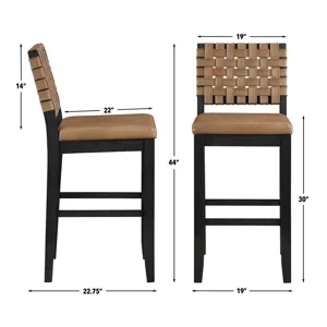 Reid Black Bar Chair