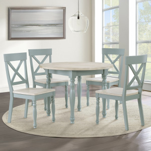 Darcy 5-Piece Dining Set, Green Finish