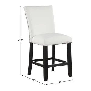 Artemis White Pu Counter Chair